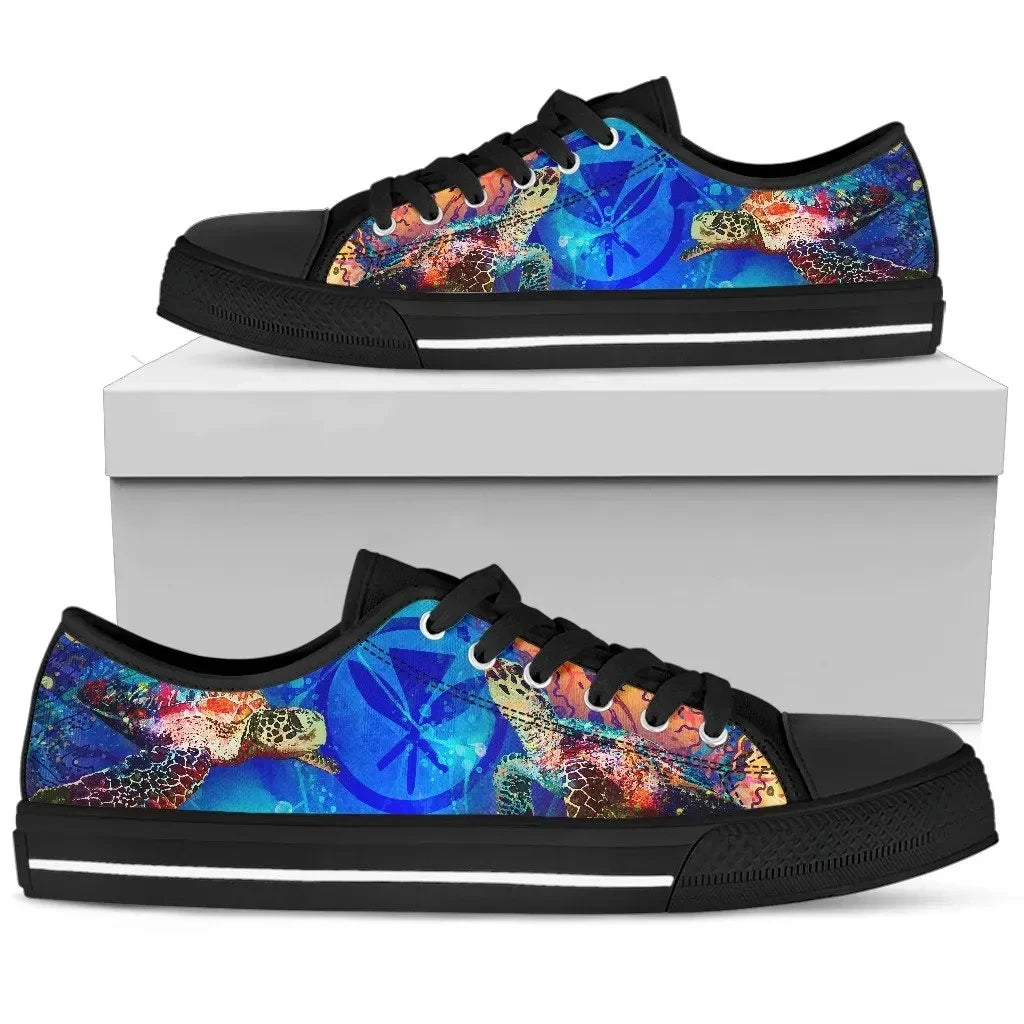 Polynesian Hawaii Low Top Shoes Coral Treasure