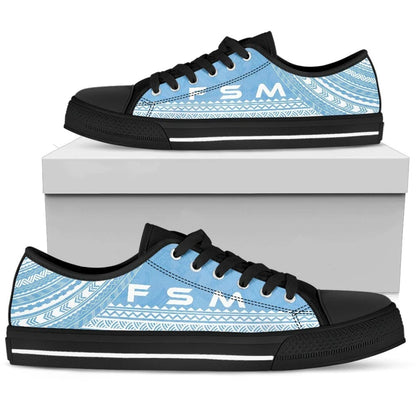 Federated States Of Micronesia Low Top Shoes Polynesian Flag Chief Version