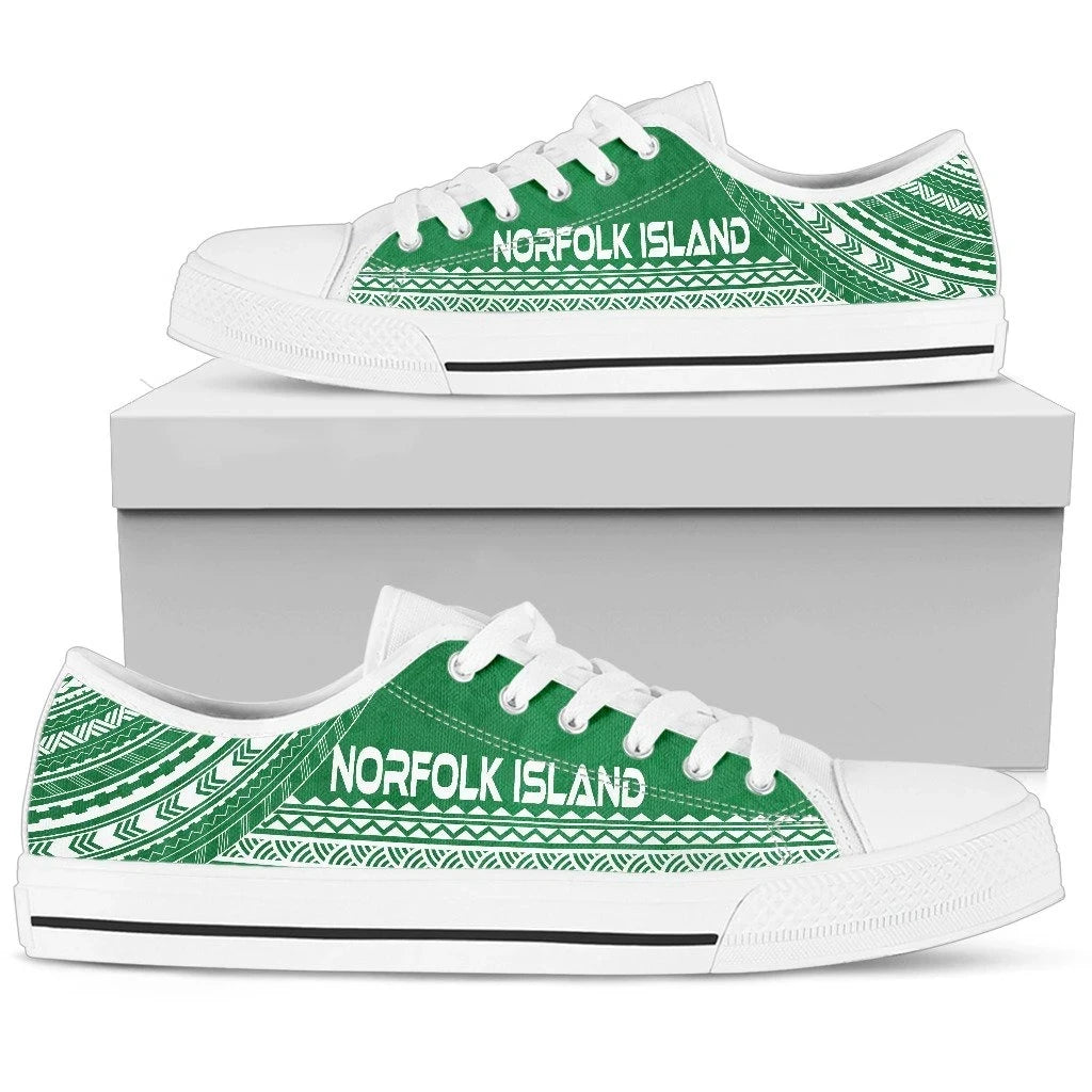 Norfolk Island Low Top Shoes Polynesian Flag Chief Version