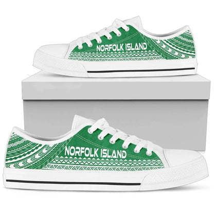 Norfolk Island Low Top Shoes Polynesian Flag Chief Version