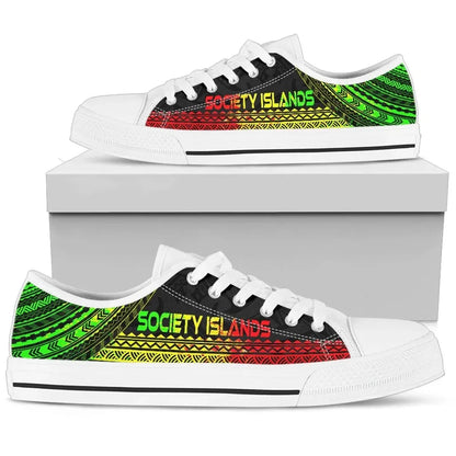 Society Islands Low Top Shoes Polynesian Reggae Chief Version