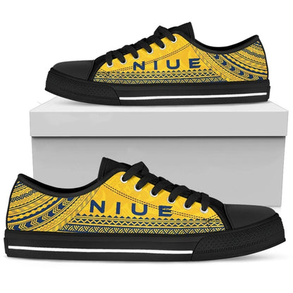 Niue Low Top Shoes Polynesian Flag Chief Version