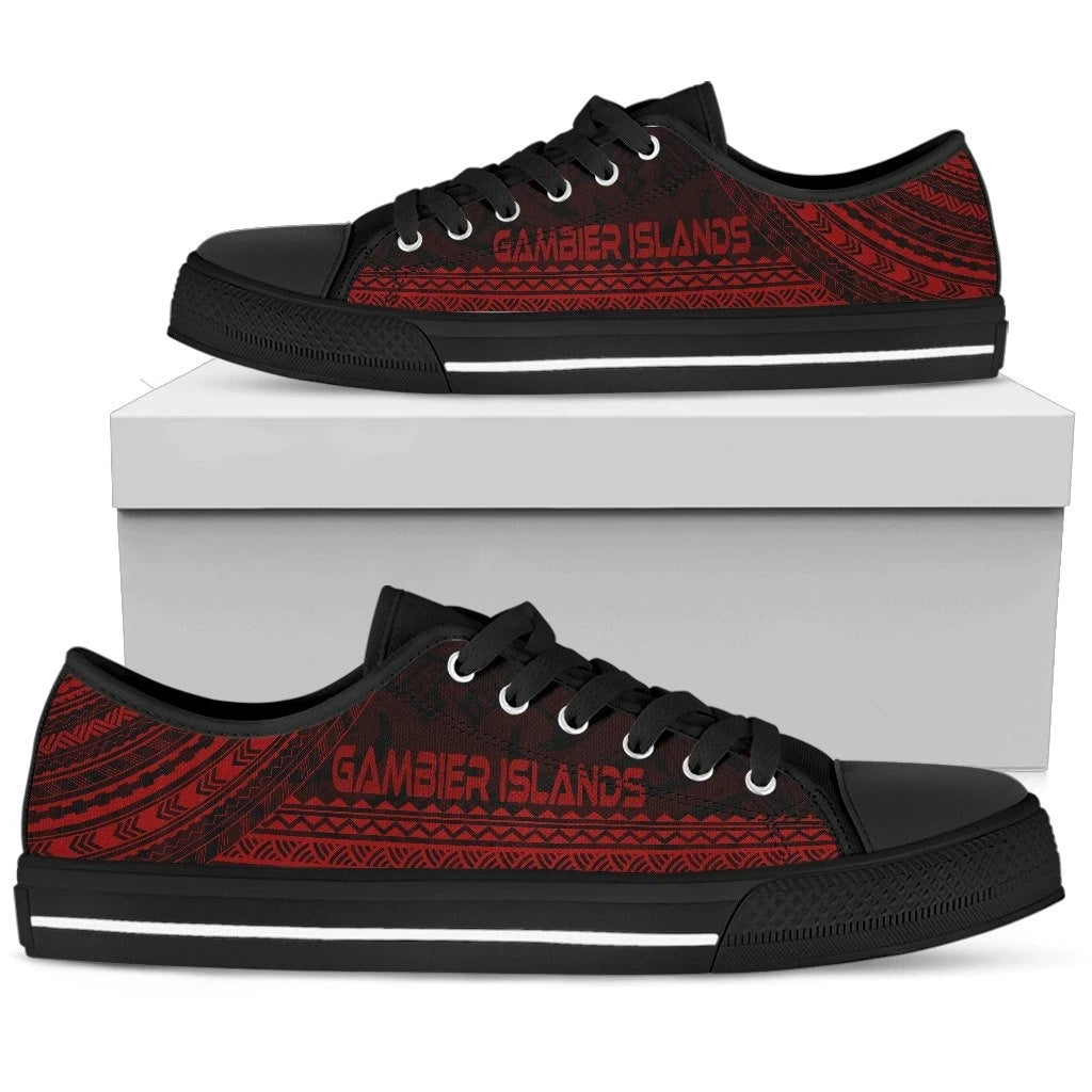 Gambier Islands Low Top Shoes Polynesian Red Chief Version
