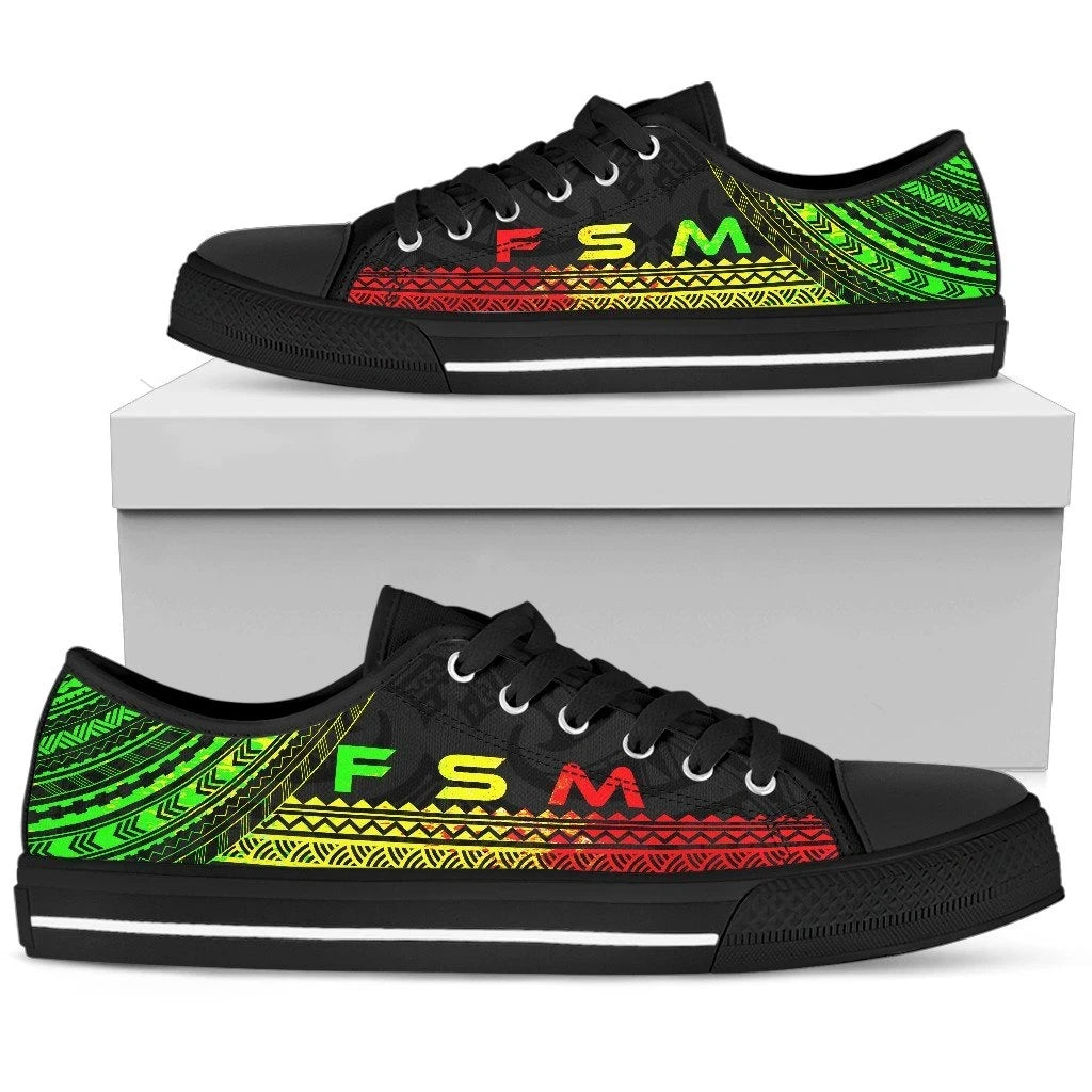 Federated States Of Micronesia Low Top Shoes Polynesian Reggae Chief Version