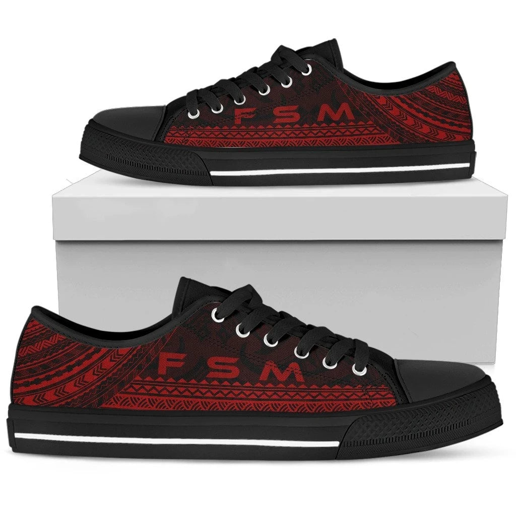 Federated States Of Micronesia Low Top Shoes Polynesian Red Chief Version