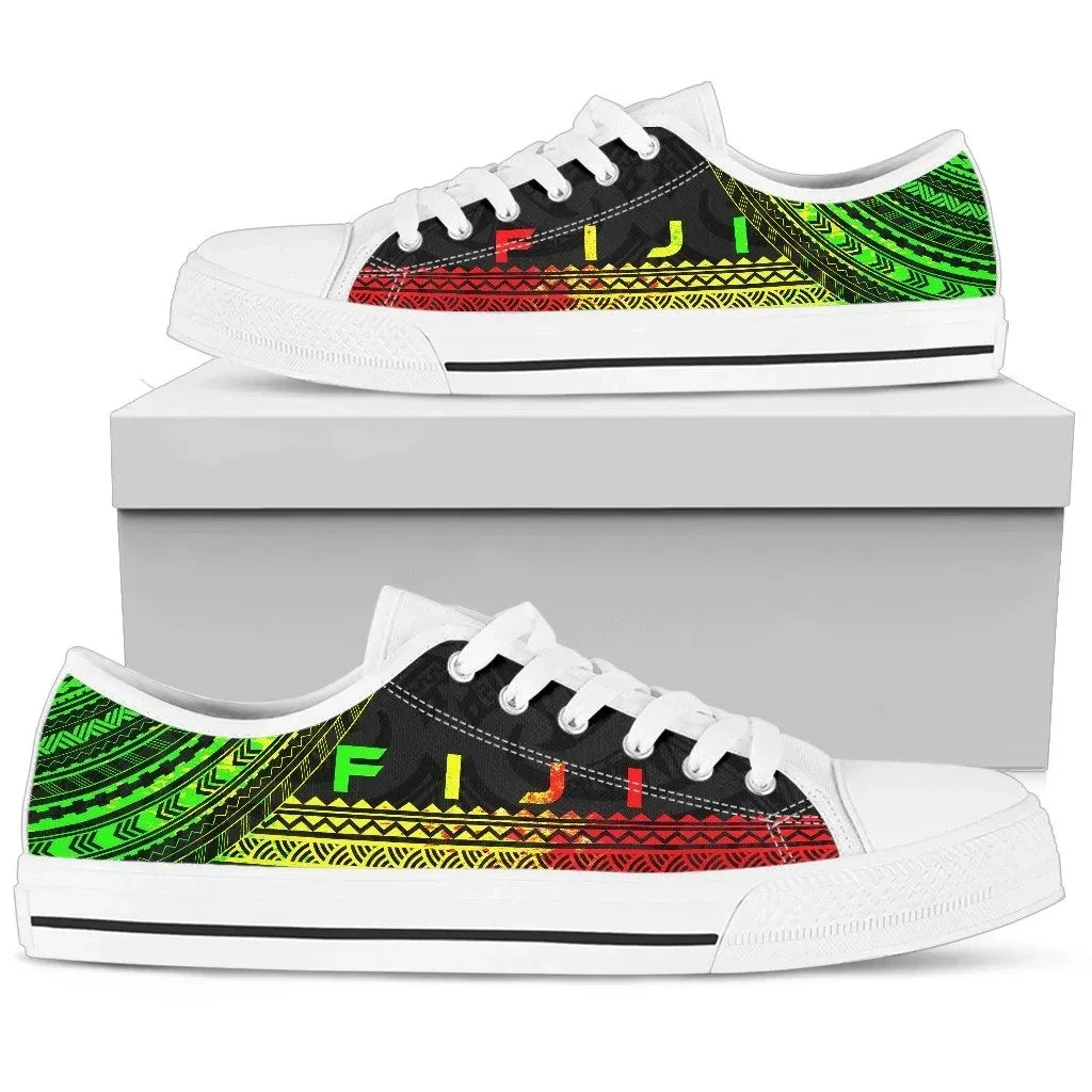 Fiji Low Top Shoes Polynesian Reggae Chief Version