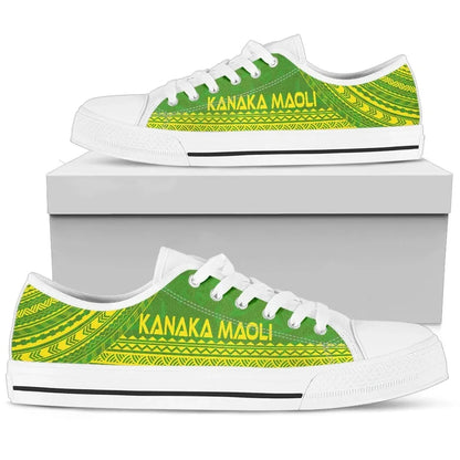 Kanaka Maoli Low Top Shoes Polynesian Flag Chief Version