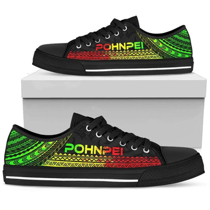 Pohnpei Low Top Shoes Polynesian Reggae Chief Version