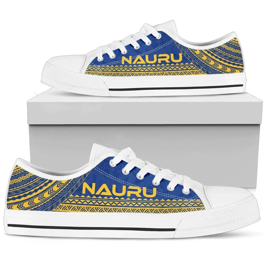 Nauru Low Top Shoes Polynesian Flag Chief Version
