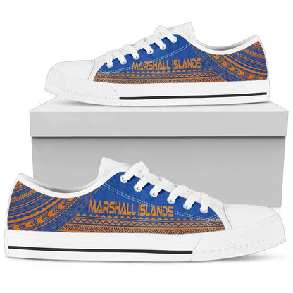 Marshall Islands Low Top Shoes Polynesian Flag Chief Version