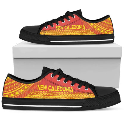 New Caledonia Low Top Shoes Polynesian Flag Chief Version