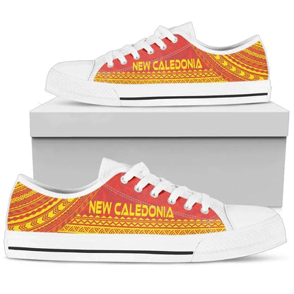 New Caledonia Low Top Shoes Polynesian Flag Chief Version