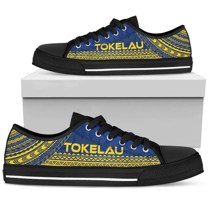 Tokelau Low Top Shoes Polynesian Flag Chief Version