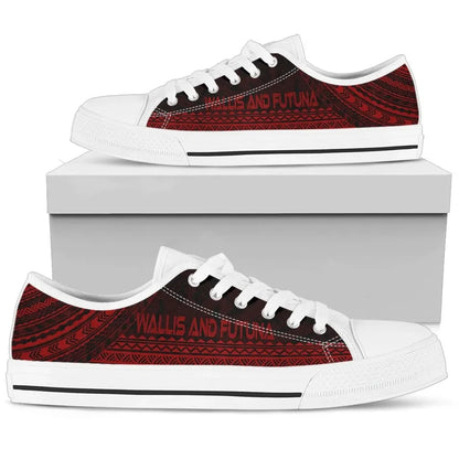 Wallis And Futuna Low Top Shoes Polynesian Red Chief Version