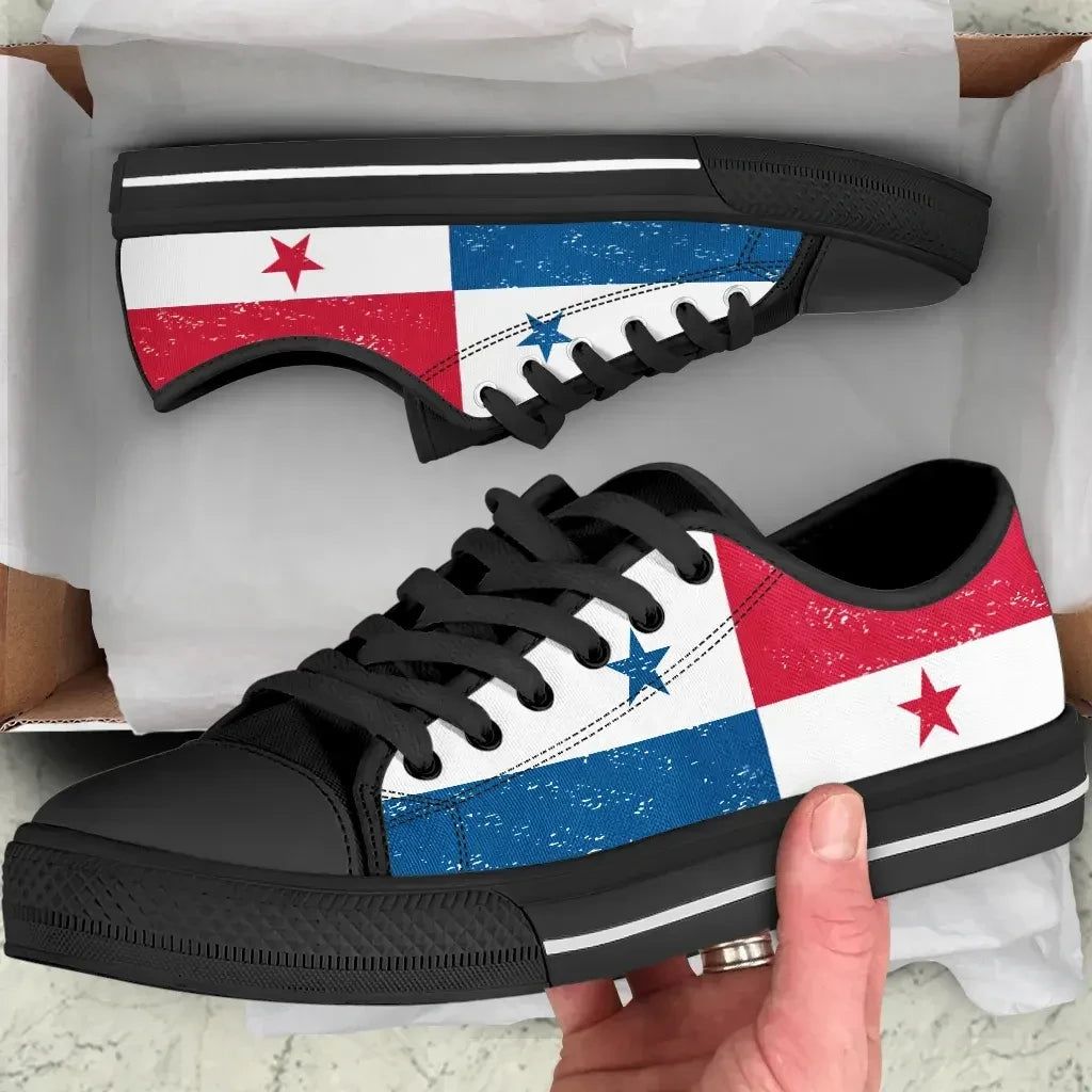 Panama Canvas Shoe Panama Flag Low Top
