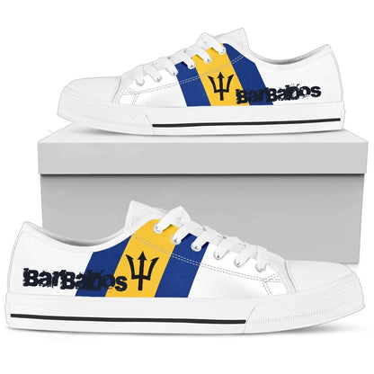Barbados Flag Men'S/Women'S Canvas Shoes