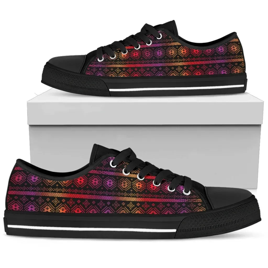 Mexico Aztec Pattern 07 Low Top Shoes