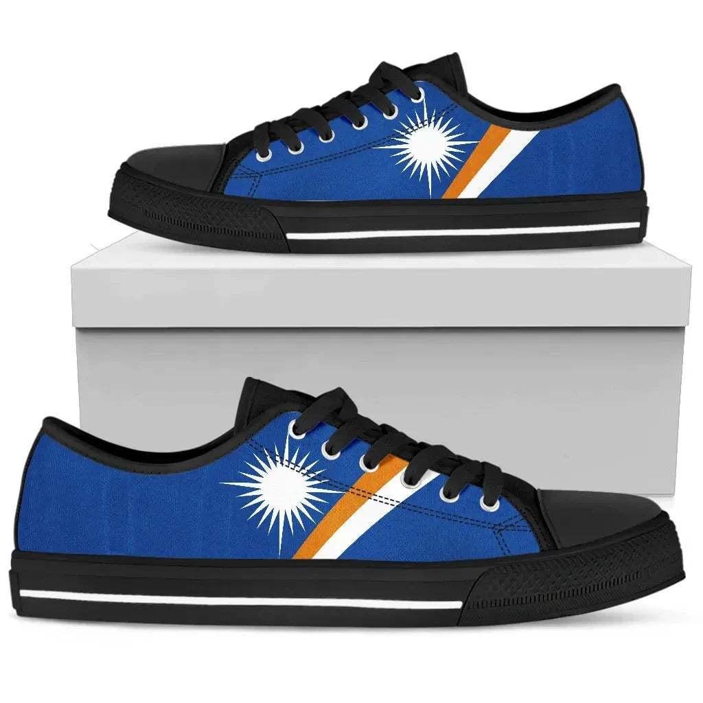Marshall Islands Flag Low Top Canvas Shoe