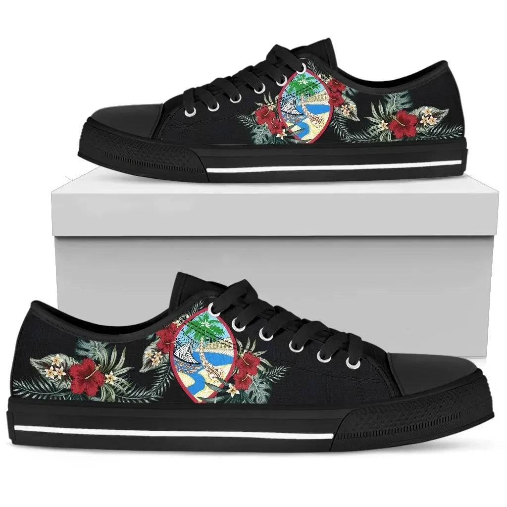 Guam Hibiscus Coat Of Arms Low Top Shoes