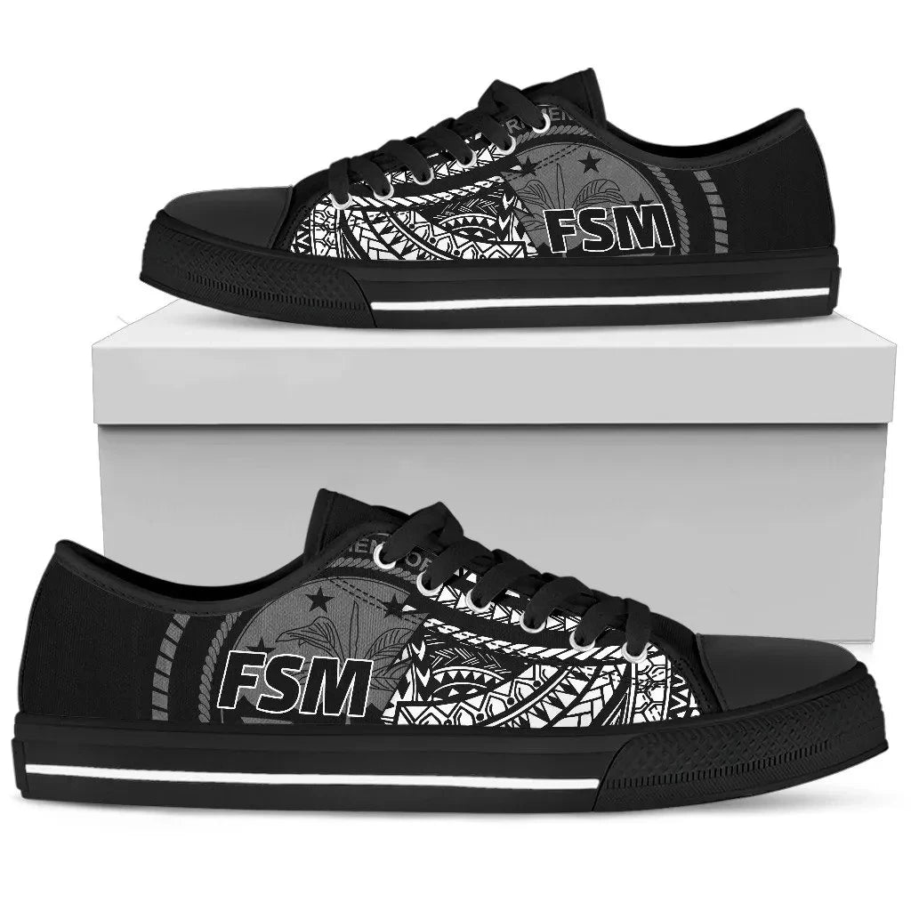 Federated States Of Micronesia Pattern Low Top Shoes Bn09