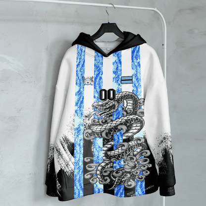 Africa Clothing Botswana White Version Hoodie Snake Jersey