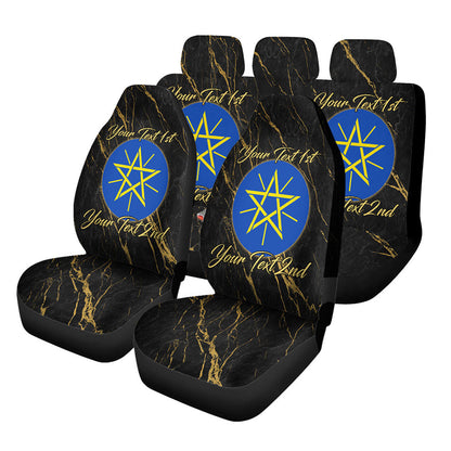 Ethiopia Car Seat Covers Luxury Marble Style Car Accessories