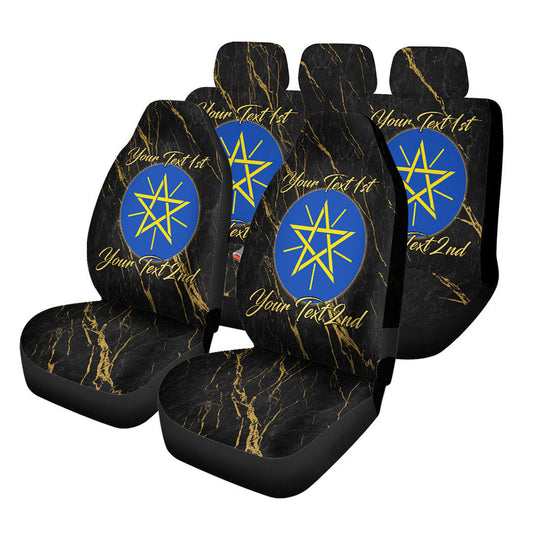 Ethiopia Car Seat Covers Luxury Marble Style Car Accessories