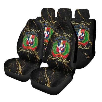 Dominican Republic Car Seat Covers Luxury Marble Style Car Accessories