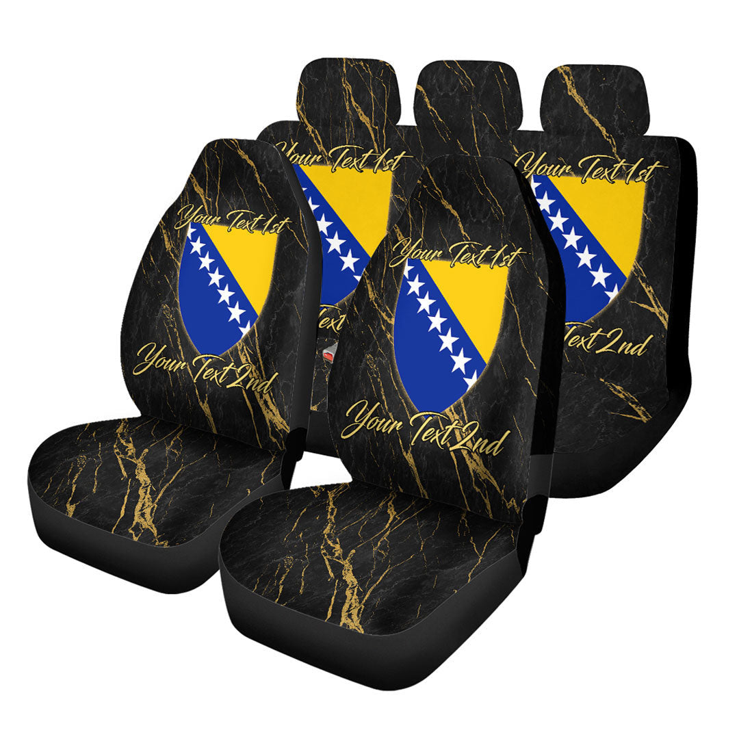 Bosnia And Herzegovina Car Seat Covers Luxury Marble Style Car Accessories
