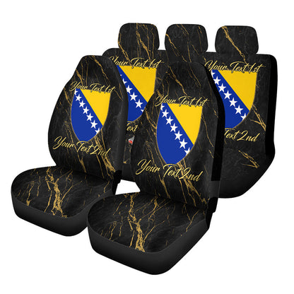 Bosnia And Herzegovina Car Seat Covers Luxury Marble Style Car Accessories