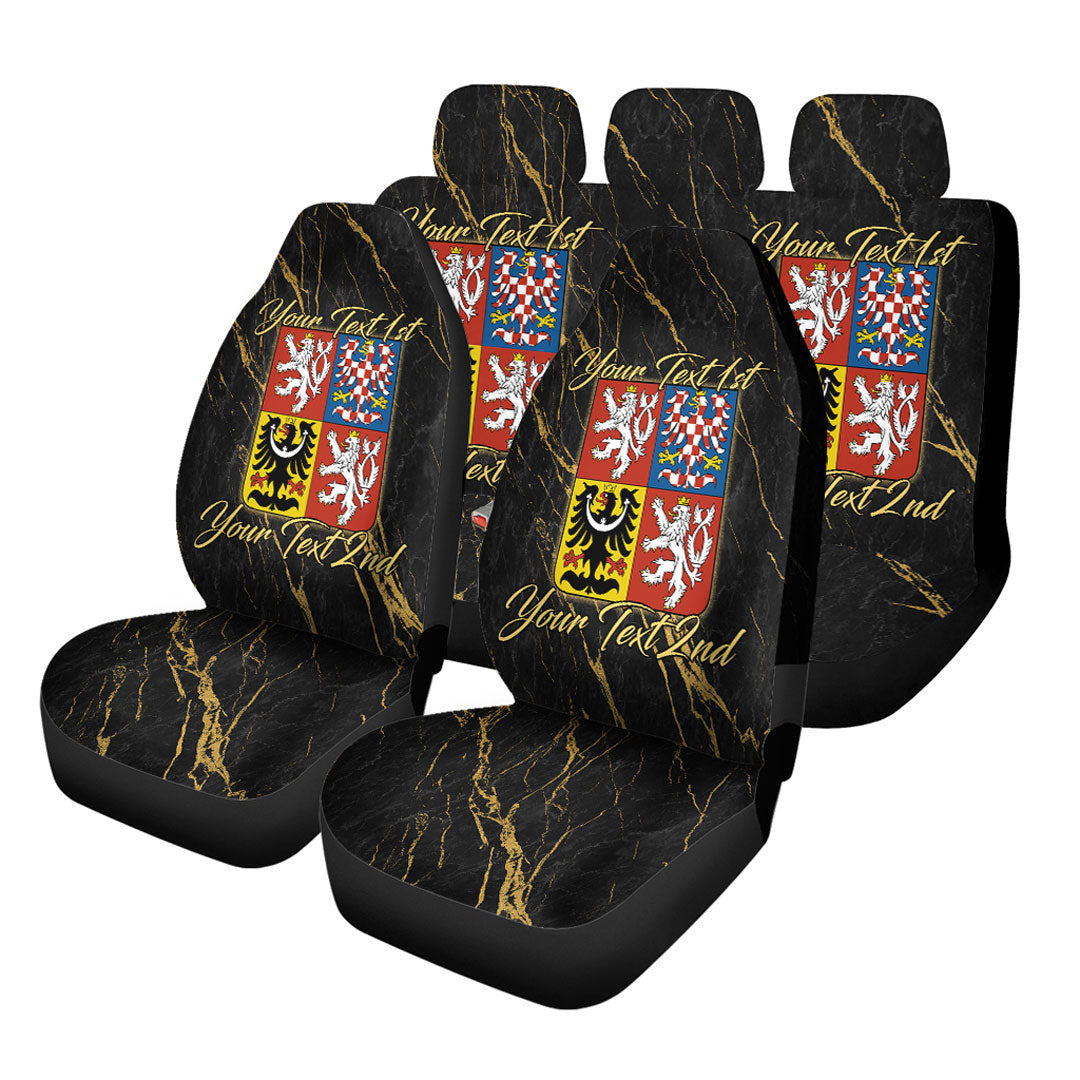 Czech Republic Car Seat Covers Luxury Marble Style Car Accessories