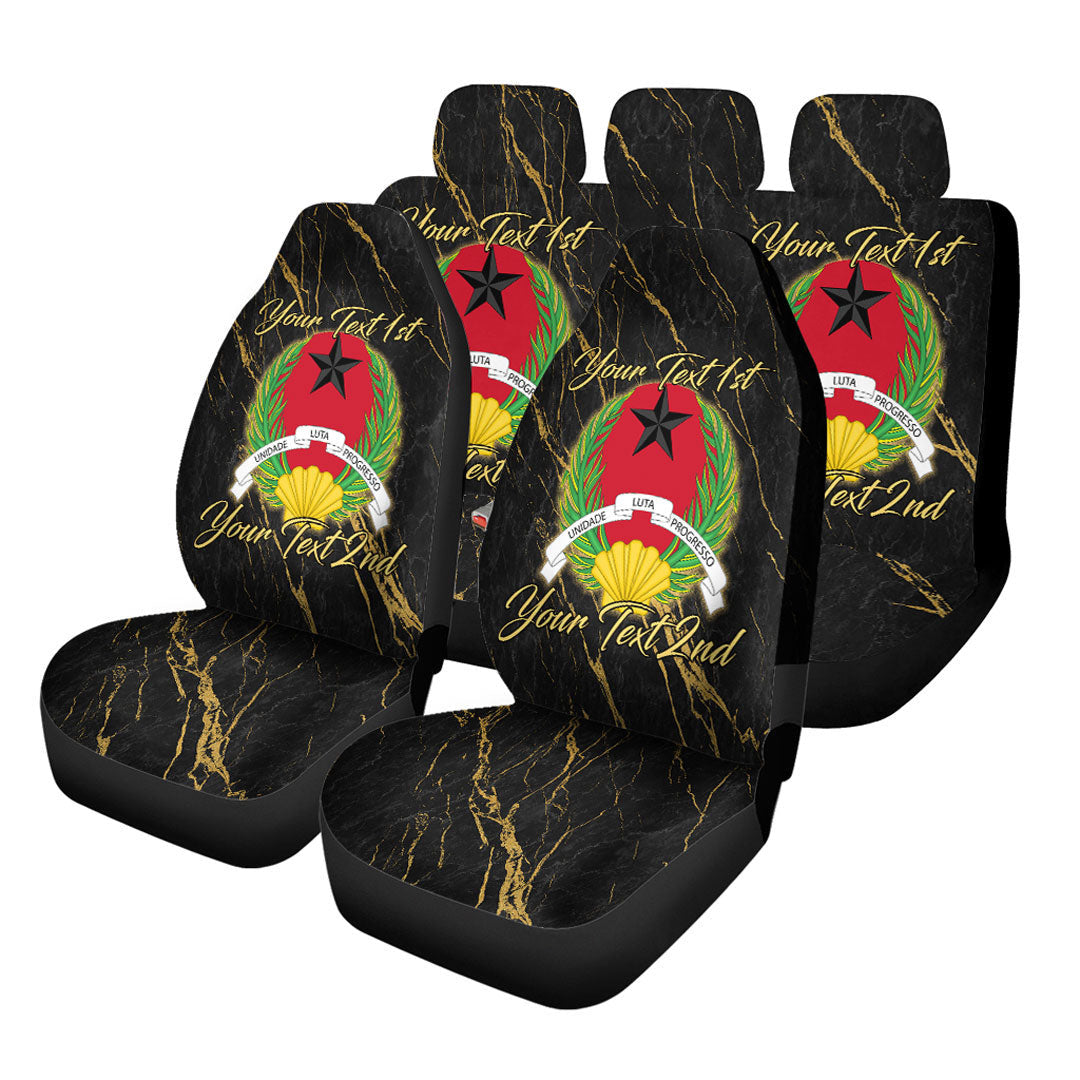 Guinea Bissau Car Seat Covers Luxury Marble Style Car Accessories