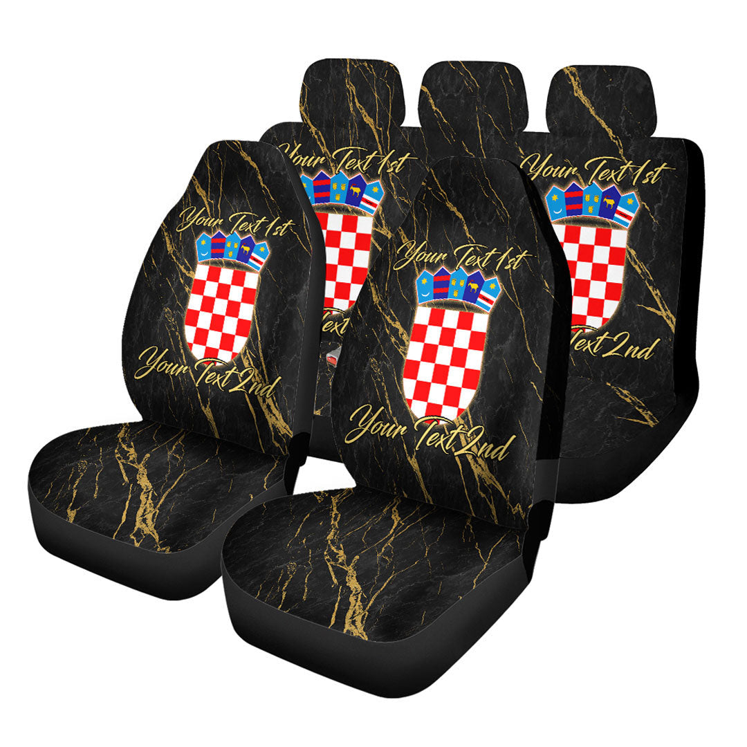 Croatia Car Seat Covers Luxury Marble Style Car Accessories
