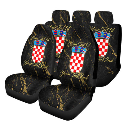 Croatia Car Seat Covers Luxury Marble Style Car Accessories