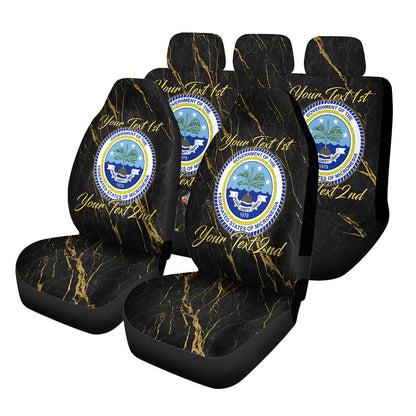Federated States Of Micronesia Car Seat Covers Luxury Marble Style Car Accessories