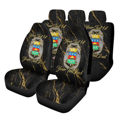 French Guiana Car Seat Covers Luxury Marble Style Car Accessories