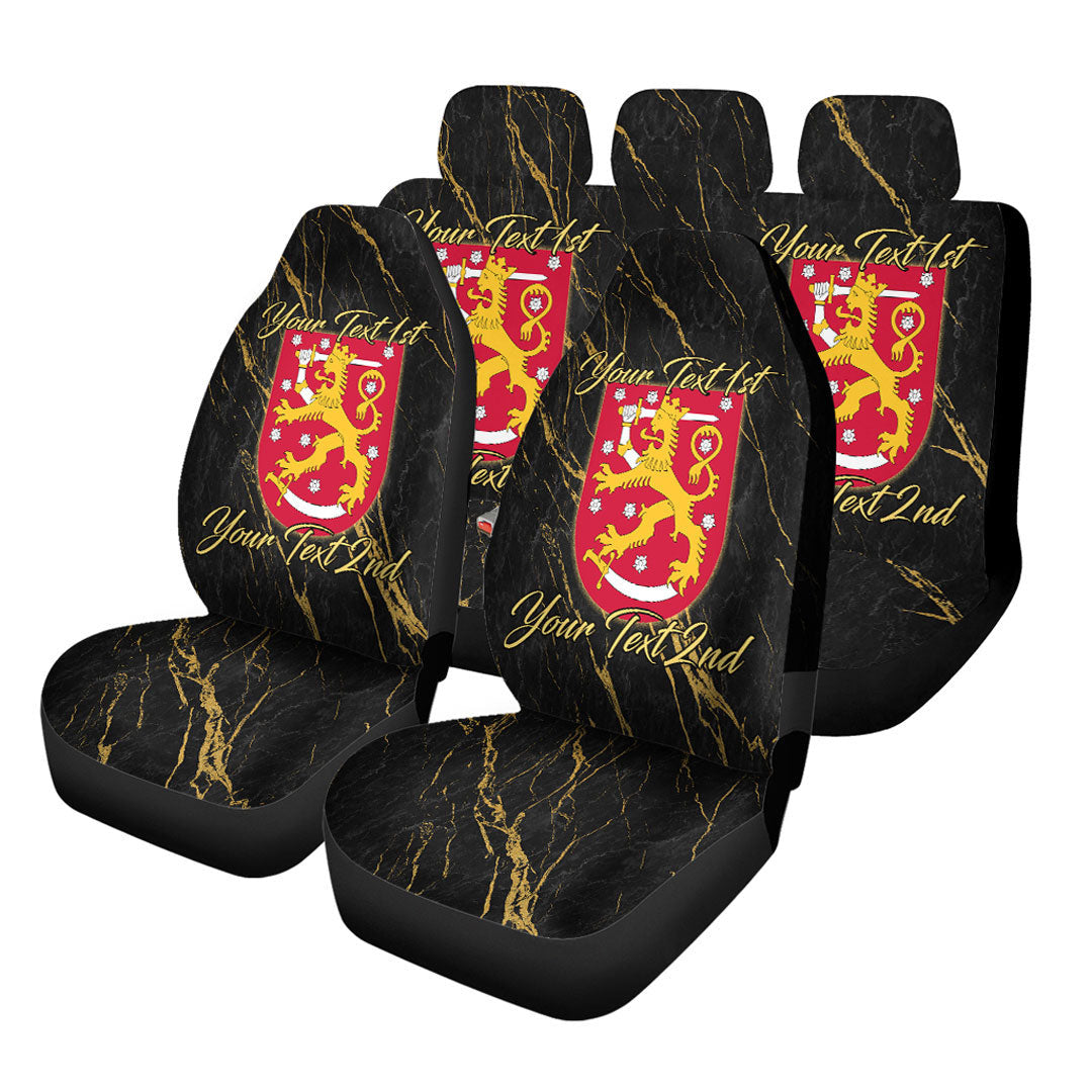Finland Car Seat Covers Luxury Marble Style Car Accessories