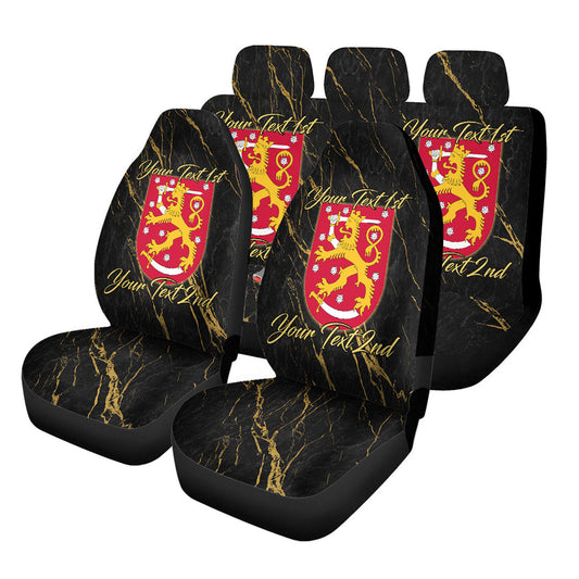 Finland Car Seat Covers Luxury Marble Style Car Accessories