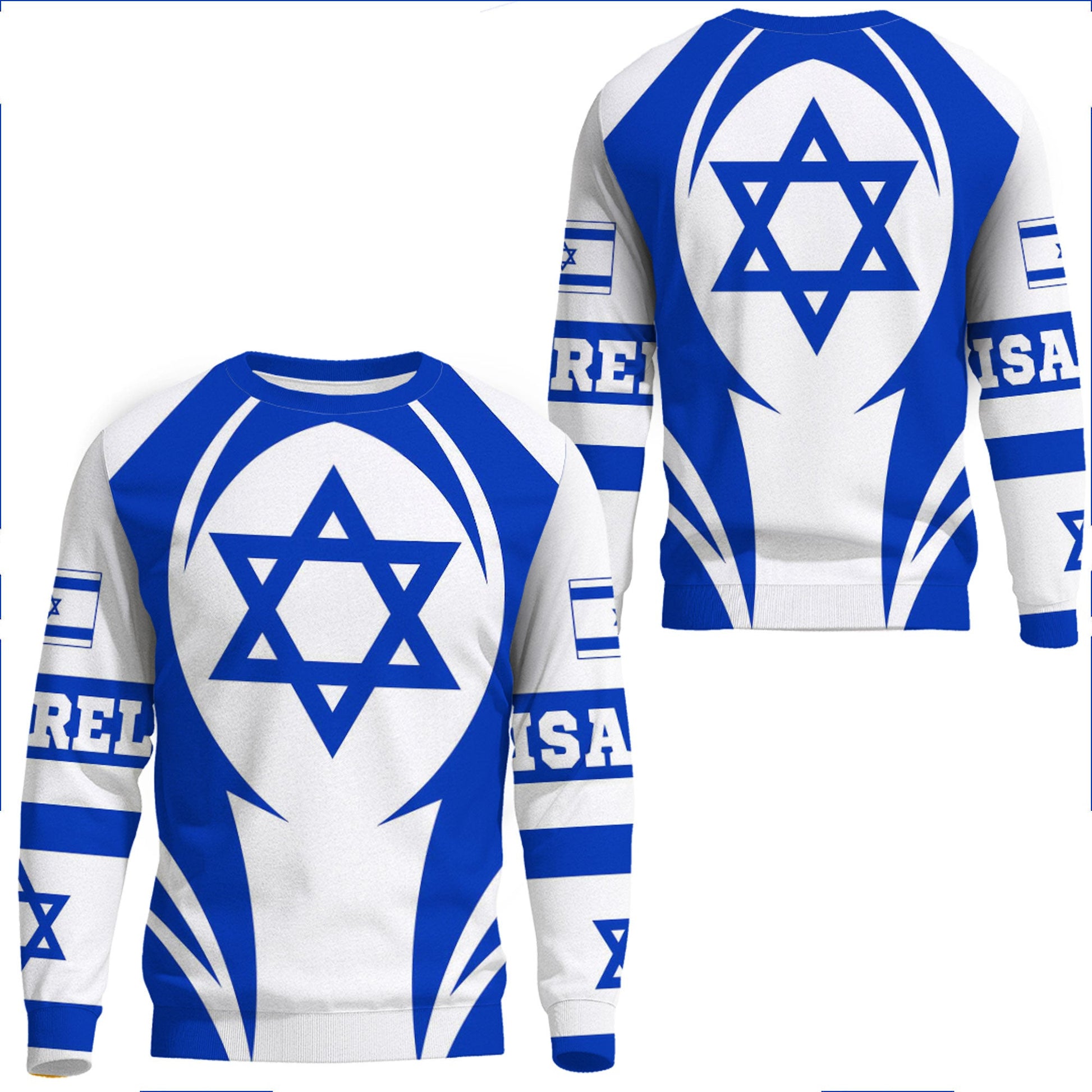 Clothing Isarel Sweatshirts Action Flag