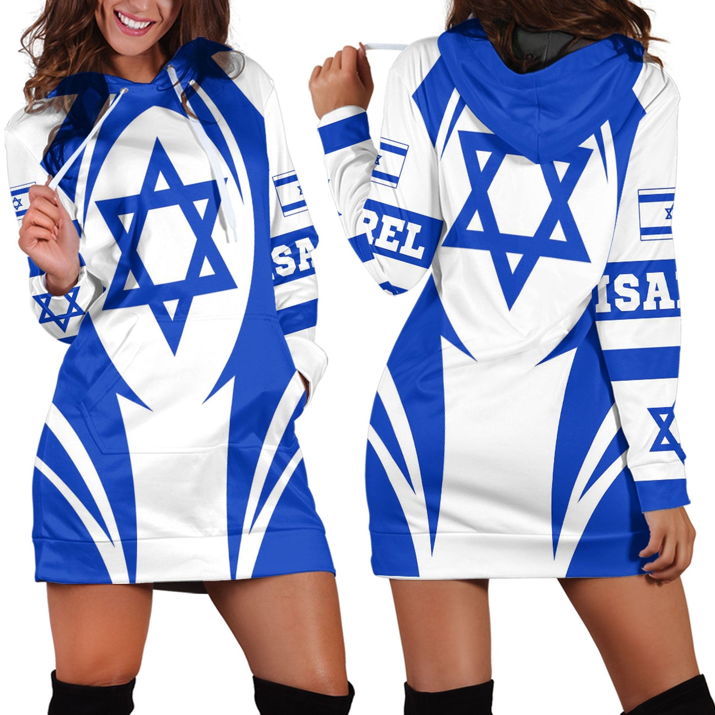 Clothing Isarel Hoodie Dress Action Flag