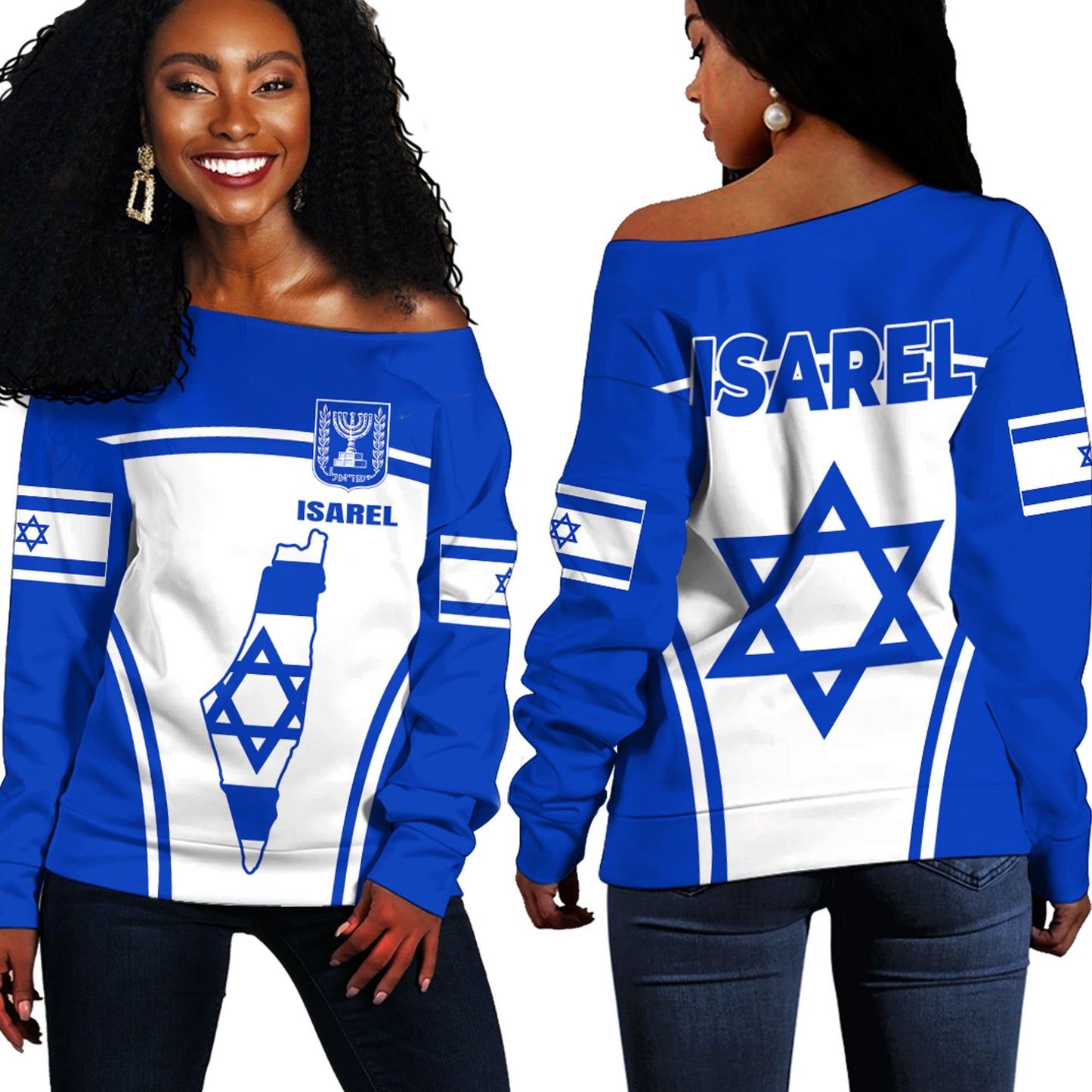 Clothing Isarel Off Shoulder Sweaters Active Flag