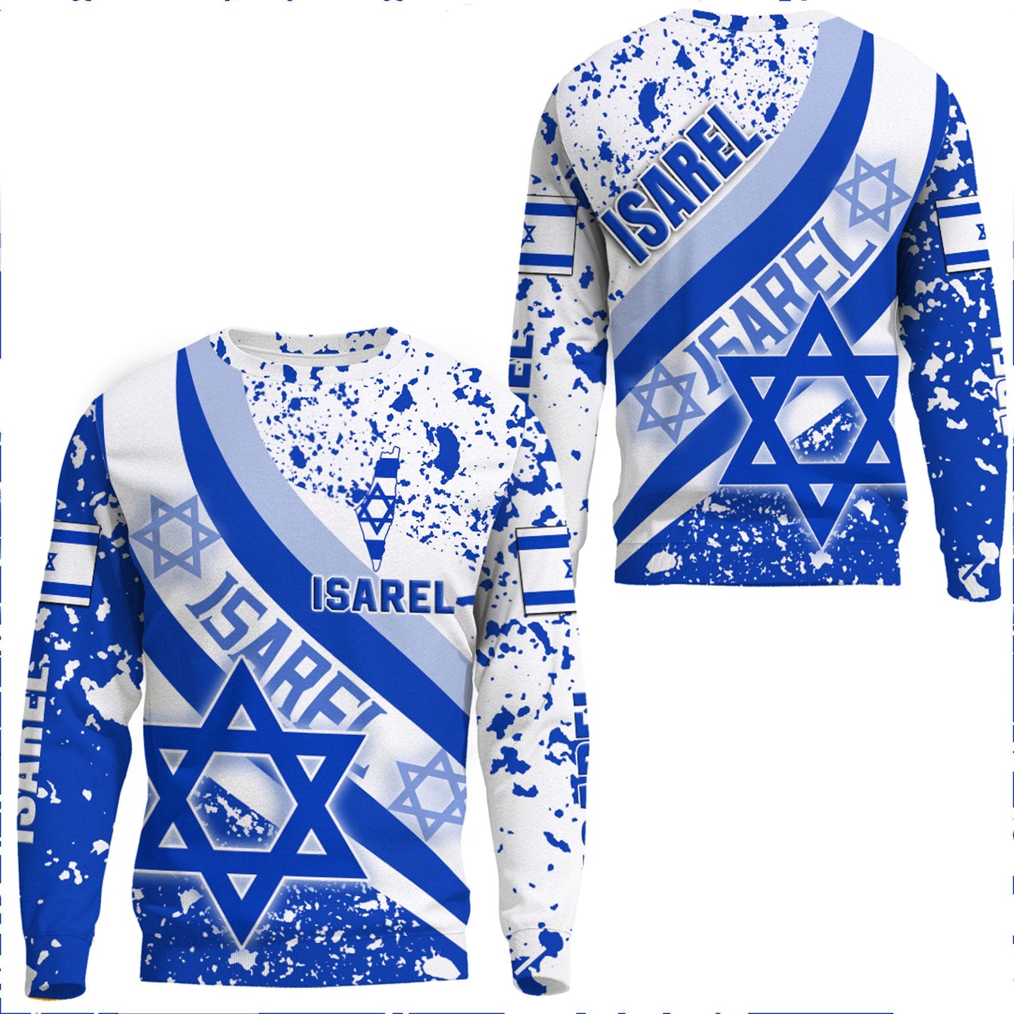 Clothing Isarel Sweatshirts Special Flag