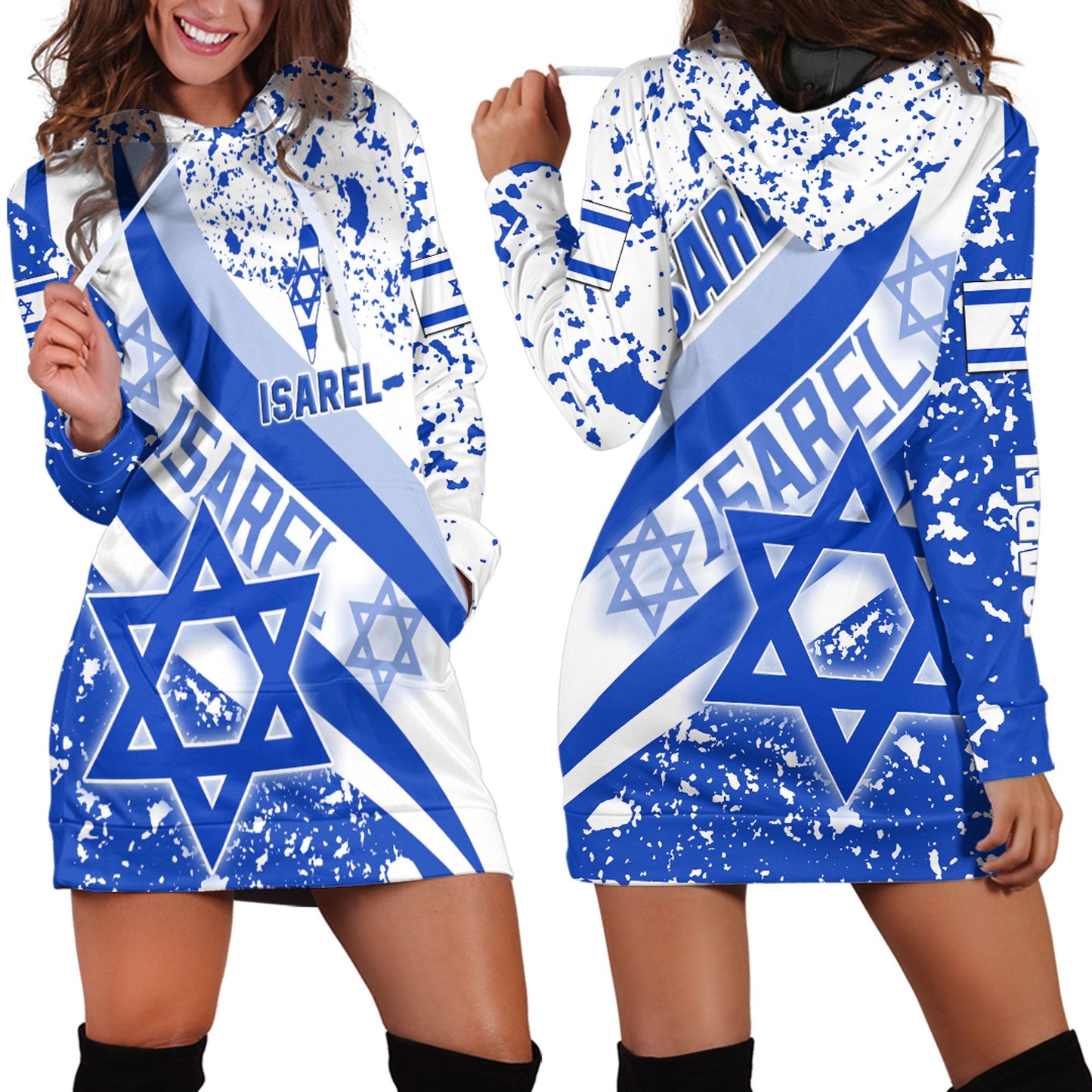 Clothing Isarel Hoodie Dress Special Flag