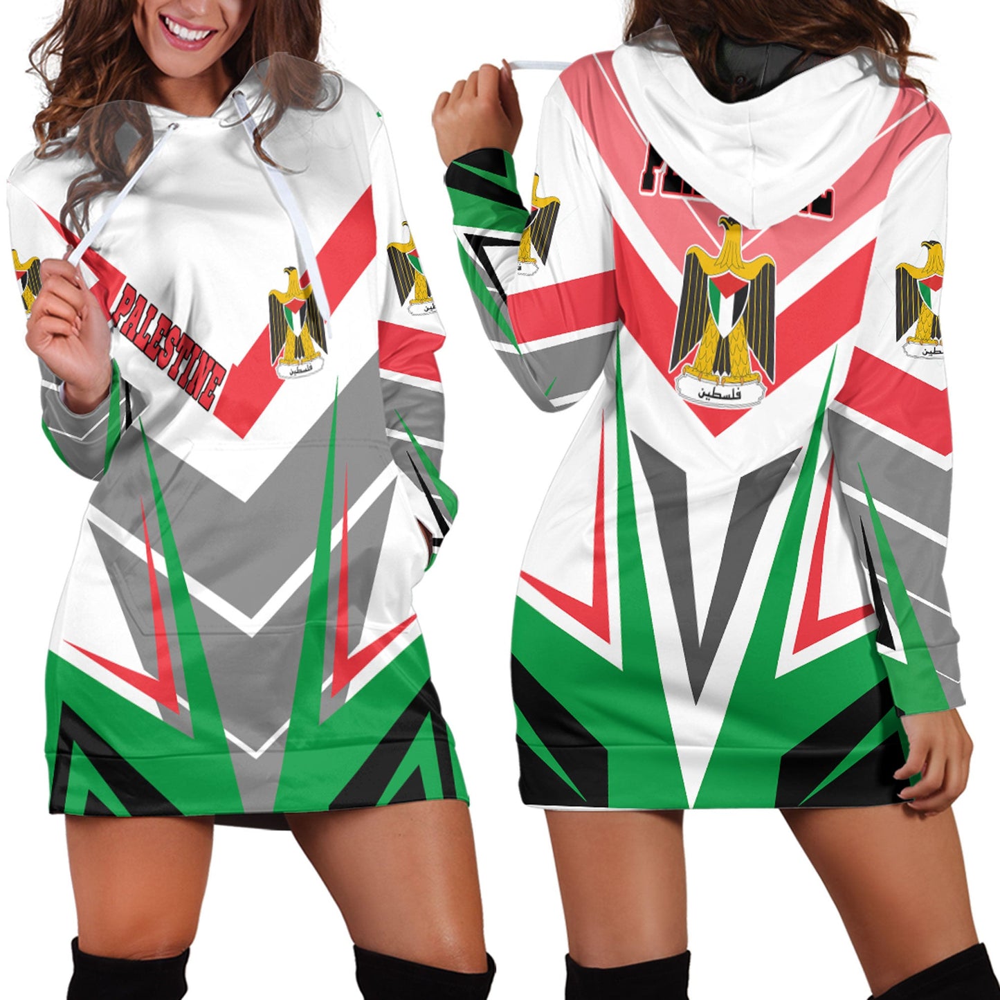 Clothing Palestine Hoodie Dress Sporty Style