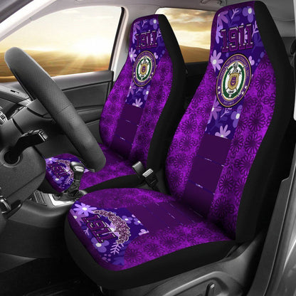 Car Seat Covers Omega Psi Phi Flower Pattern