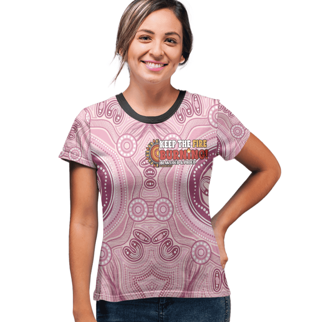 Australia Naidoc 2024 Pink Aboriginal Dot Painting T Shirt