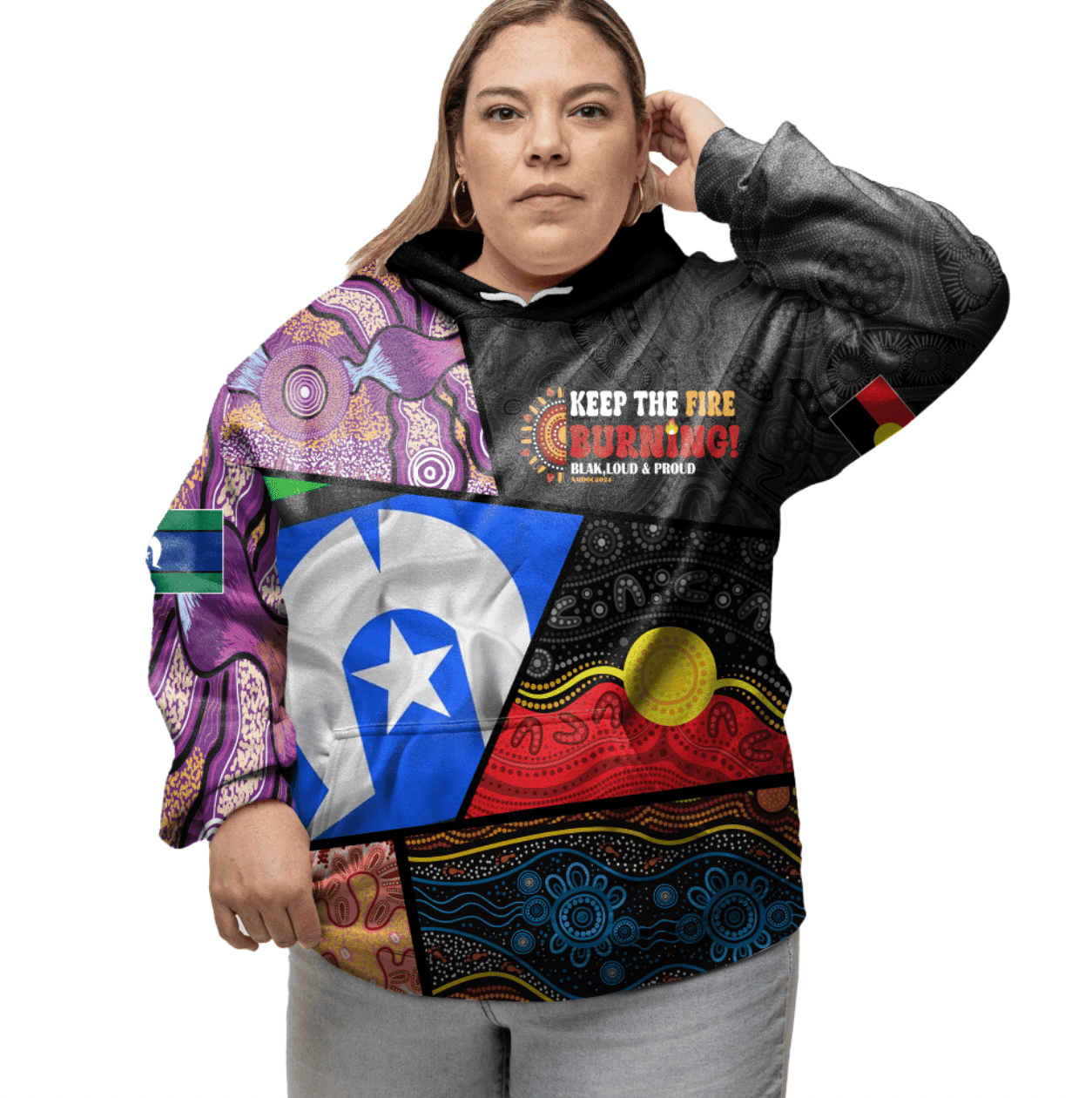 Australia Naidoc 2024 Aboriginal Hoodie Comic Style