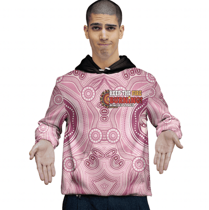 Australia Naidoc 2024 Pink Aboriginal Dot Painting Hoodie