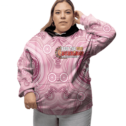 Australia Naidoc 2024 Pink Aboriginal Dot Painting Hoodie
