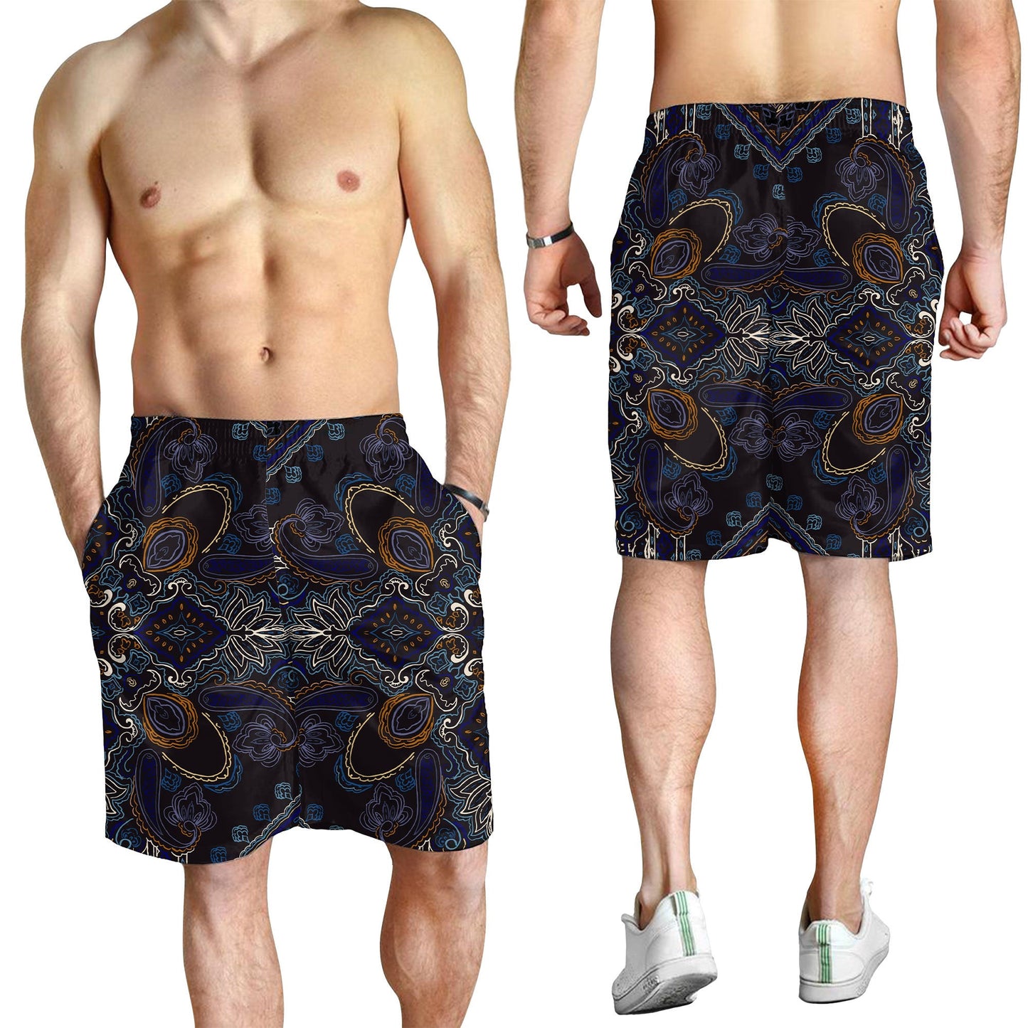 Paisley Bandana Pattern Seamless Men Short